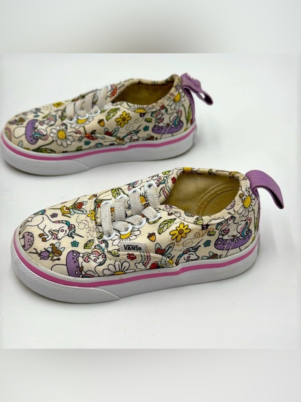 VANS Girls Authentic Skate Shoes Unicorn & Fairy
Print White/Pink Size 6 - Picture 6 of 14